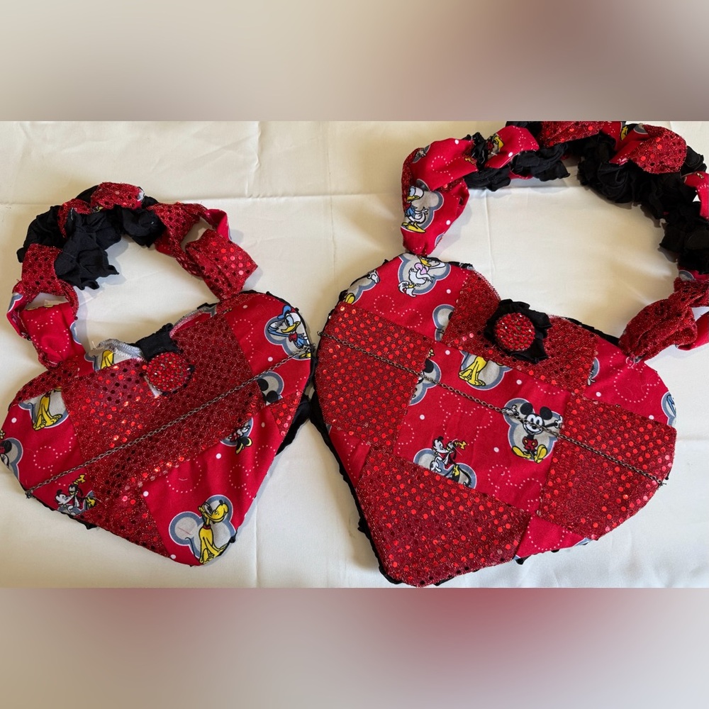 Disney matching big/lil handcrafted shoulder bag set